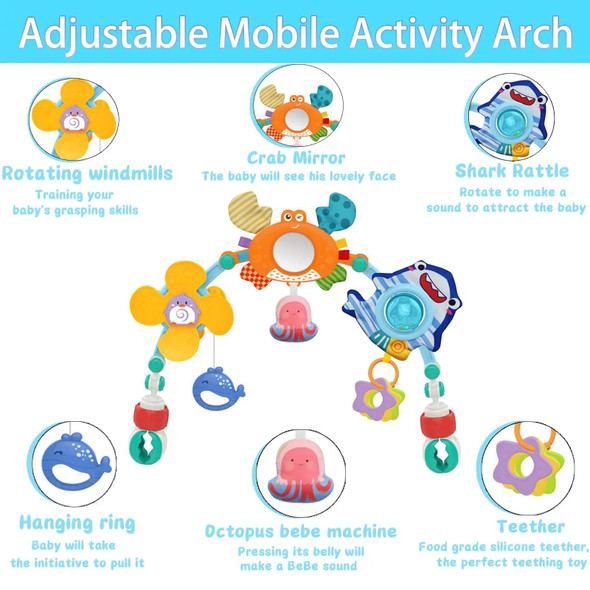 Baby Stroller Arch Toy Infant Travel Car Seat Montessori Toys Crib Accessory Rattles Newborn Sensory Toys Mobile Pram Activity Baby Stroller Arch Toy Infant Travel Car Seat Montessori Toys Crib Accessory Rattles Newborn Sensory Toys Mobile Pram Activity