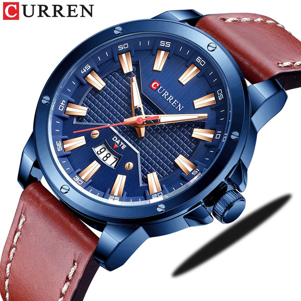 CURREN NEW Watches for Men Top Brand Luxury Quartz Leather Strap Watch Fashion Business Men's Wristwatch 8376