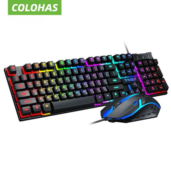 RGB Gaming Keyboard and Mouse Kit Backlit USB Wired Computer Keyboard and Mouse Combo 104 Keycaps for Pc Gamer Laptop RGB Gaming Keyboard and Mouse Kit Backlit USB Wired Computer Keyboard and Mouse Combo 104 Keycaps for Pc Gamer Laptop
