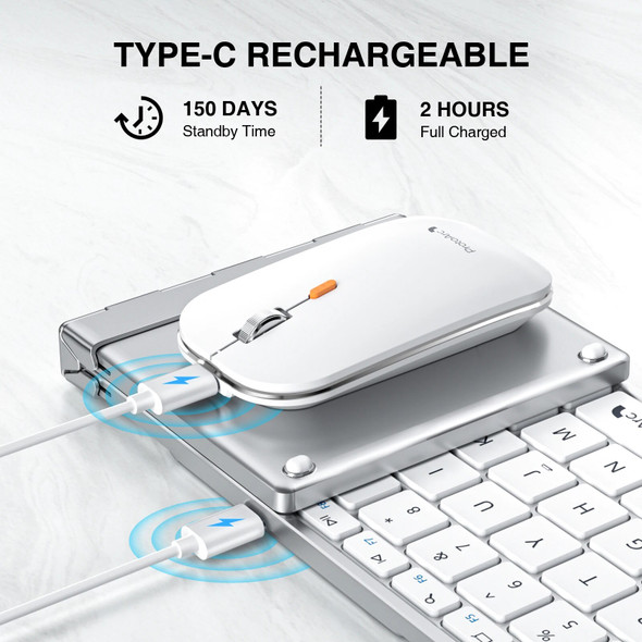 ProtoArc XKM01 Foldable Keyboard and Mouse Combo Rechargeable Folding Bluetooth Keyboards Mice for Business Travel Laptop iPad
