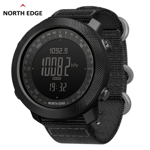 NORTH EDGE Men's sport Digital watch Running Swimming Military Army watches Altimeter Barometer Compass waterproof 50m Wristband