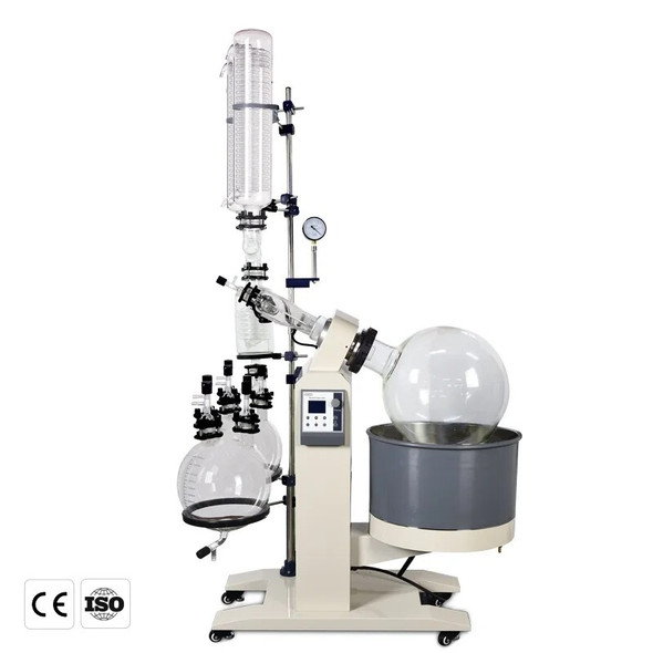 ZOIBKD High-Efficiency D-R-1050 Rotary Evaporator Is Equipped With 2 Condensers And 2 Receiving Bottles