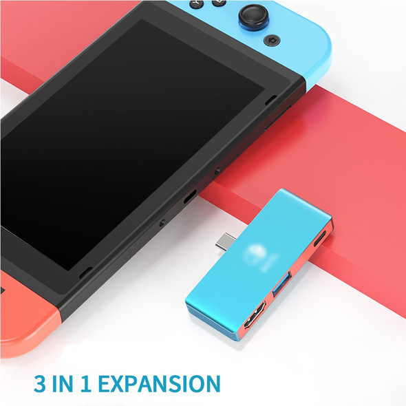 3 in 1 Portable Type-c to HDMI-Compatible PD 4K 30HZ Hub USB-c Docking Station HD For Nintendo Switch Phone Mac laptop Accessory