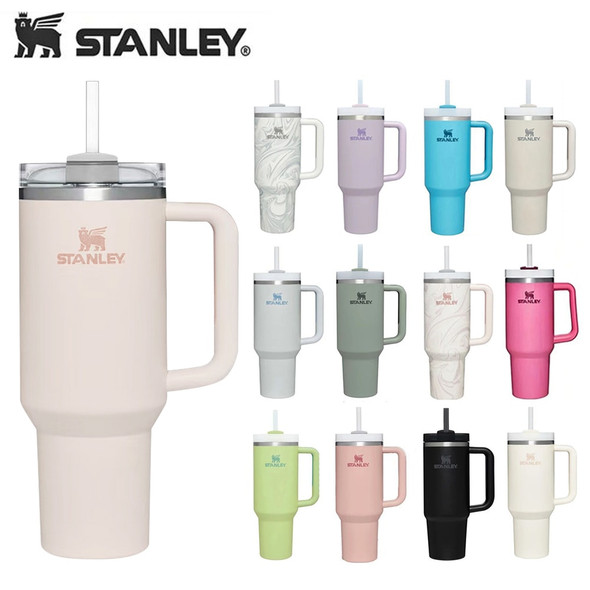 Stanley Quencher H2.0 FlowState Tumbler 40oz Thermal Coffee Cup Stainless Steel Insulated Travel Mug Large Capacity with Straw