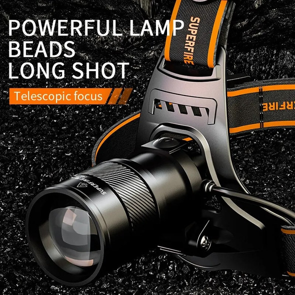 SUPERFIRE HL71/HL08 Portable LED Zoomable Headlamp Super Bright Camping Fishing Hiking Headlight Rechargeable Head Flashlight