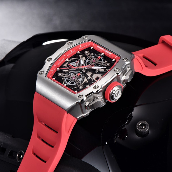 PAGANI DESIGN 2023 New 40MM Barrel Hollow Fashion Casual Men's Quartz Watches Sapphire Glass Quartz Watches Chronograph Clock
