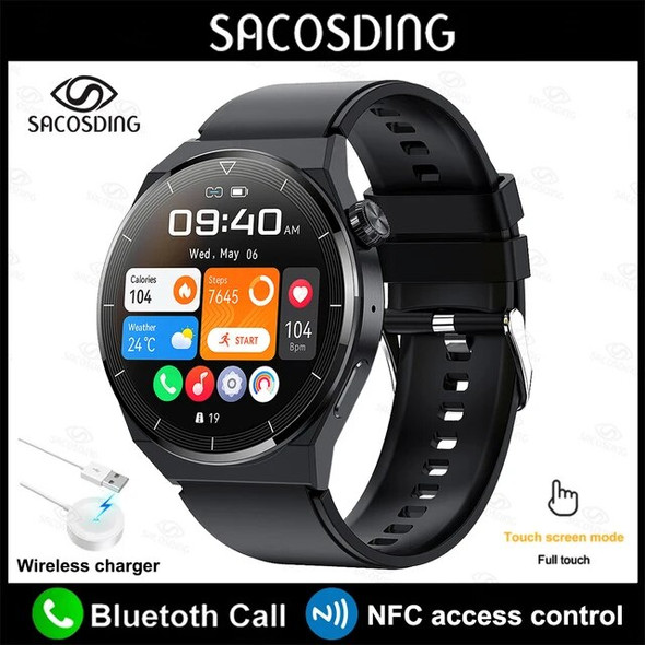 NFC Smart Watch Men GT3 Pro AMOLED 390*390 HD Screen Heart Rate Bluetooth Call IP68 Waterproof SmartWatch For Huawei Xiaomi 2023