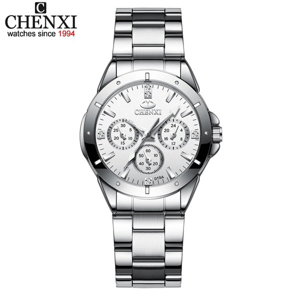 CHENXI Watches Women‘s Fashion Luxury All Stainless Steel High Quality Rhinestone Ladies Quartz Wristwatches for Women