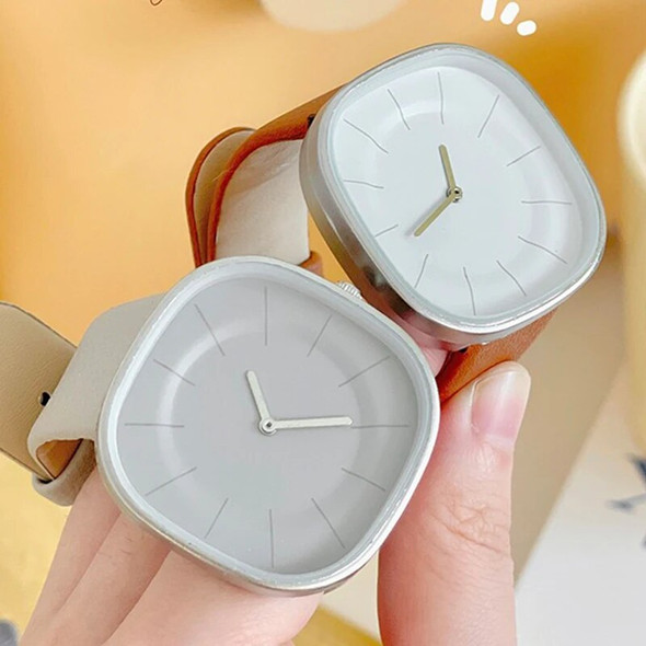 Korean Women’s Watches Luxury Brand Ladies Solid Square Quartz Watch Leather Straps Wristwatche Simple Female Clock Reloj mujer