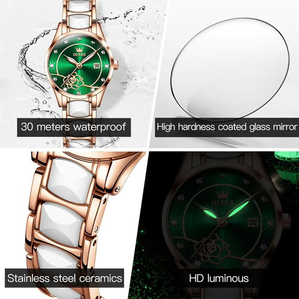 OLEVS Women’s Quartz Watch Luxury Bracelet Set Ladies Watch Elegant Camellia Dial Rose Gold Female WristWatch Business Watch OLEVS Women’s Quartz Watch Luxury Bracelet Set Ladies Watch Elegant Camellia Dial Rose Gold Female WristWatch Business Watch