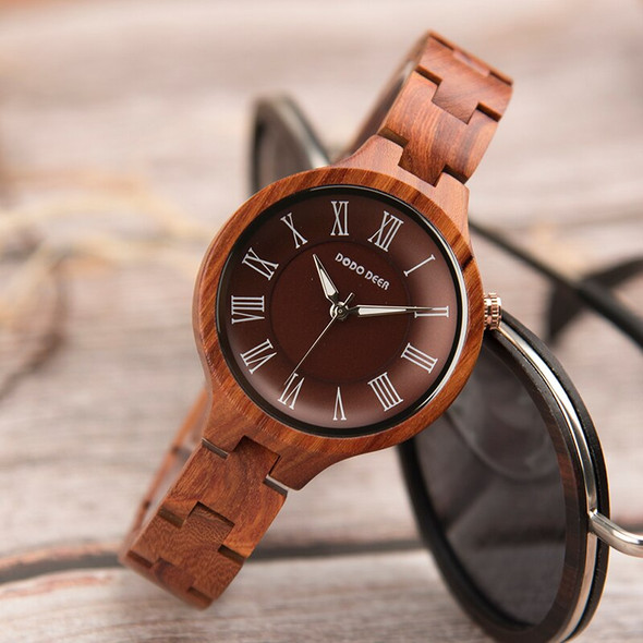 DODO DEER Fashion Wood Watch Women Magnetic Female Clock Quartz Wristwatches Ladies Roman Dial Drosphip Mother's Day Gift