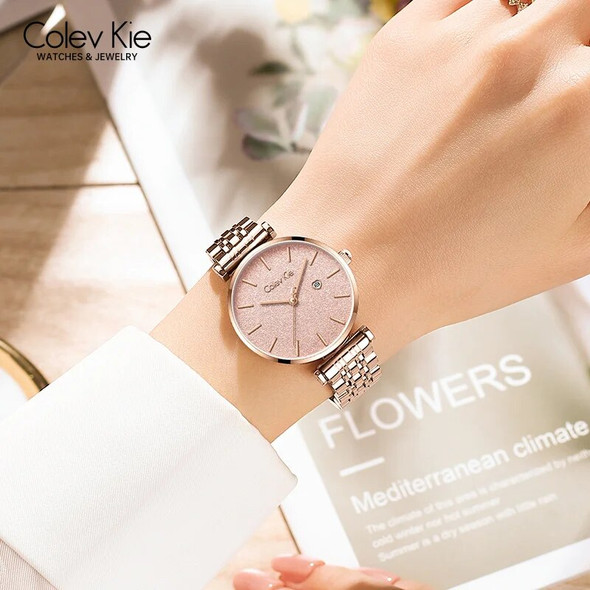 Colev Kie Women’s Watches Starry Sky steel Strap Woman Fashion Quartz Wristwatch luxurious Fashion Ladies Clock Simple Relogio