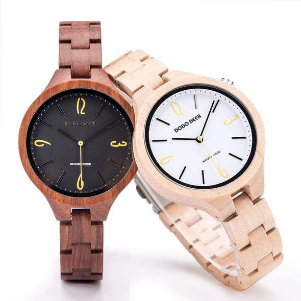 DODO DEER Fashion Wood Watches For Women Ladies Casual Female Wristwatch Lady Ebony Wooden Hot Selling Product OEM Gift