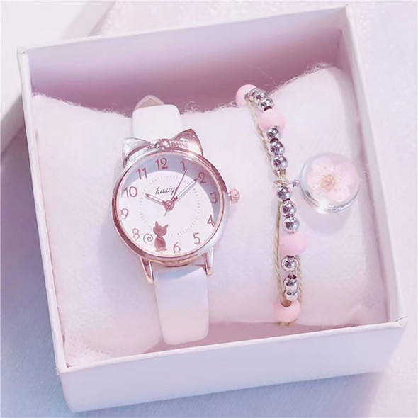New Girl Quartz Watch Student Children Wristwatch Cat Ears Face Gifts for Kids Girl ulzzang Style With Box Clock Beaded bracelet New Girl Quartz Watch Student Children Wristwatch Cat Ears Face Gifts for Kids Girl ulzzang Style With Box Clock Beaded bracelet