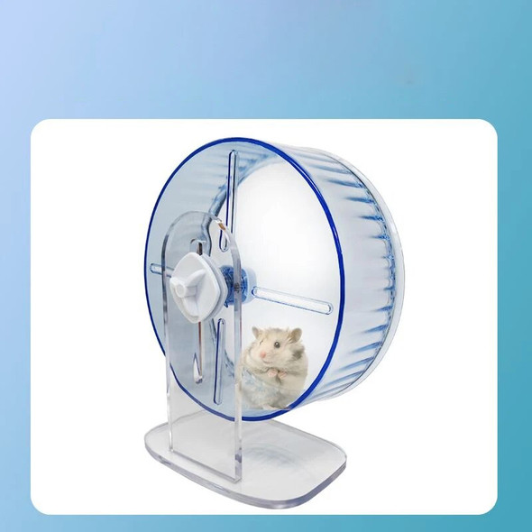 Clear Super-Silent Hamster Running Wheels Quiet Spinner Hamster Exercise Wheels with Adjustable Stand for Hamsters Gerbils Mice