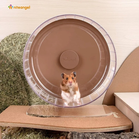 Silent Hamster Exercise Wheels: - Quiet Spinner Hamster Running Wheels with Adjustable Stand for Hamsters Gerbils Mice,Large