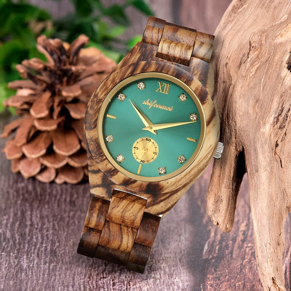 Women's Wooden Wristwatches, New Luxury Quartz Watch, Multifunction Chronograph Clock, Luminous Fashion Girlfriend Wood Watches