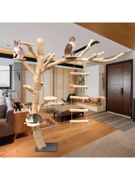 Large Solid Wood Cat Climbing Frame Cat Litter Cat Tree Climbing Cat Toy Log Pet Tree Customization Large Solid Wood Cat Climbing Frame Cat Litter Cat Tree Climbing Cat Toy Log Pet Tree Customization