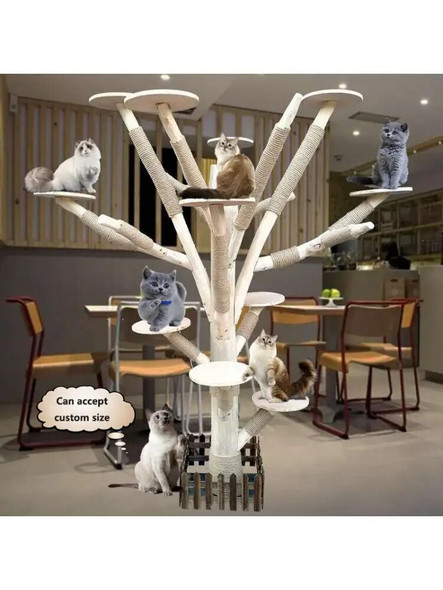 Large Solid Wood Cat Climbing Frame Cat Litter Cat Tree Climbing Cat Toy Log Pet Tree Customization