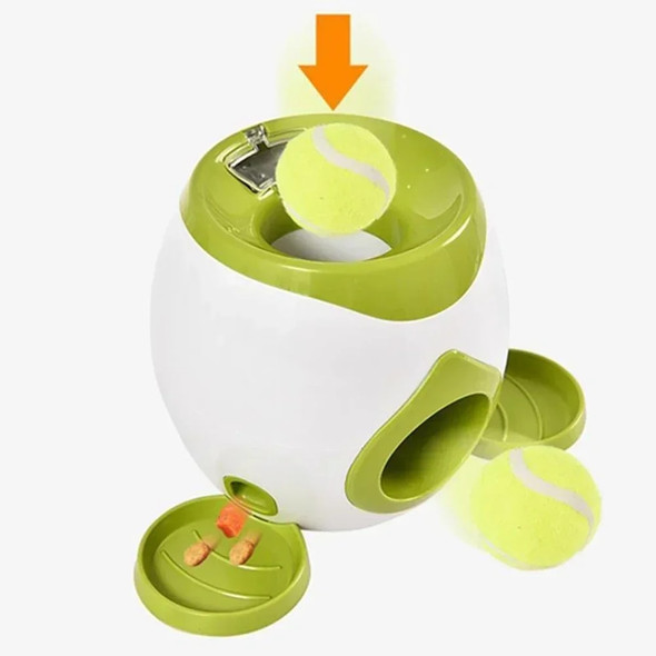 Chews Pet Ball Launcher Toy Dog Tennis Food Reward Machine Thrower Interactive Treatment Slow Feeder Suitable For Cats And Dogs