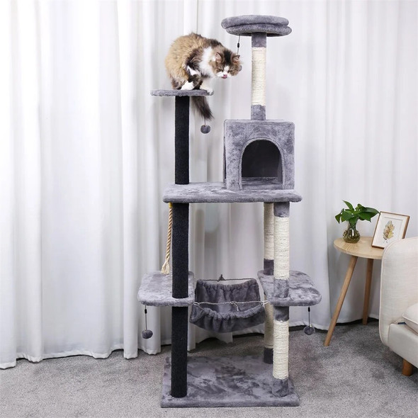 Pet Cat Tree Condo House Scratcher Scratching Post Climbing Tree Toys for Cat Kitten Protecting Furniture Fast Domestic Delivery