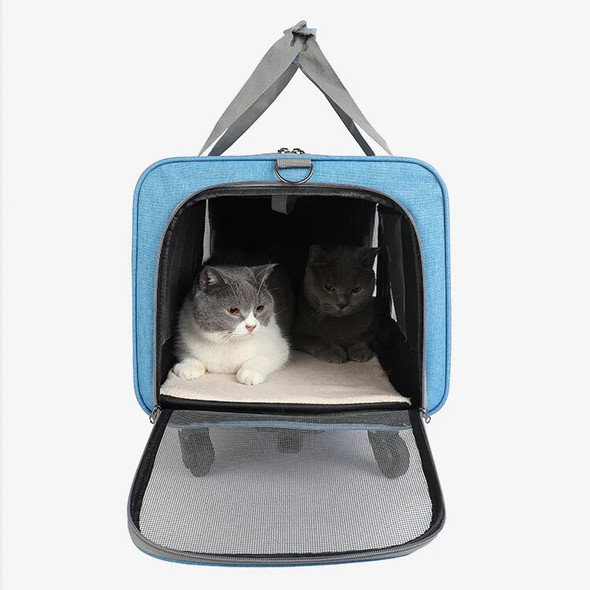 Detachable Pet Trolley Case Cat Going Out Carrying Bag Portable Cat Carrier with Wheel Large Capacity Pet Carrier Breathable