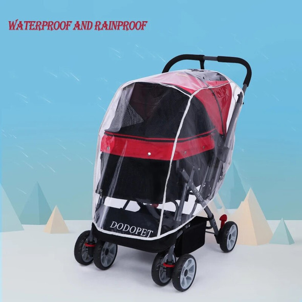 Y(Only Cover)Outdoor Pet Cart Cover Dog Cat Carrier Stroller Teddy Puppy Trolleys Small Cat Foldable Stroller Cover Dog Supplies