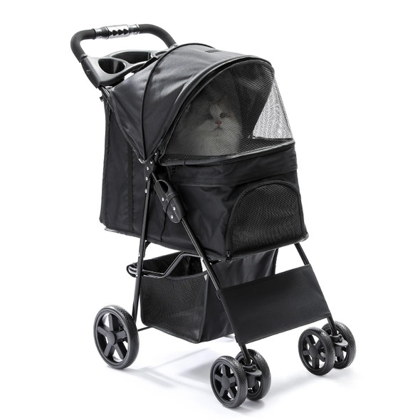 Foldable Pet Stroller Portable Dog Cat Trolley Breathable Carrier for Dog Kitten Travel Walking Outdoor Cat Dog Accessories