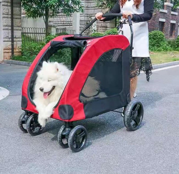 Large Medium Dogs Stroller Pet Stroller Cat Stroller Dog Elderly Dog Trolley Light Foldable Stroller Dog Carriers Bearing 70kg