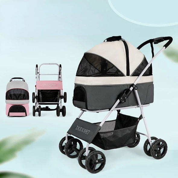 Lightweight Dog Carrier Disassemblable and Separable Car Basket and Stroller for Cats and Dogs 20kg Bearing Capacity Traveling