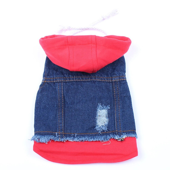 Dog Cat Jacket Vest Denim Pet Puppy Coat Hoodie Spring/Autumn Clothing Apparel