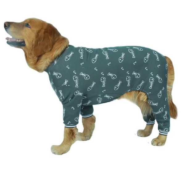 Large Dog Outfit Jumpsuit Pajamas Winter Big Dog Clothes Samoyed Golden Retriever Labrador Pet Clothing Dog Costume Apparel Coat