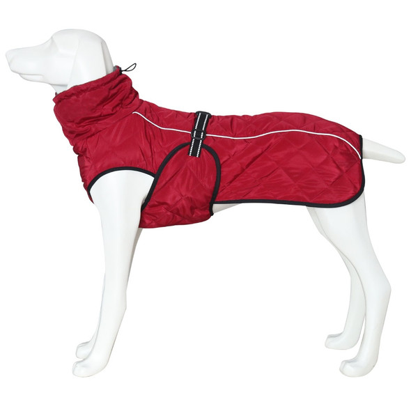 Dog Winter Jacket Cold Weather Dog Coat with Harness Hole Easy Walking Warm Fleece Sports Clothes Apparel for Medium Large Dogs