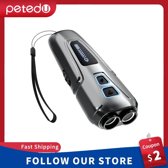 Ultrasonic Dog Repeller Deterrent Device Anti Barking Stop Control Bark Training High Power Dog Repellent with LED Flashlight Ultrasonic Dog Repeller Deterrent Device Anti Barking Stop Control Bark Training High Power Dog Repellent with LED Flashlight