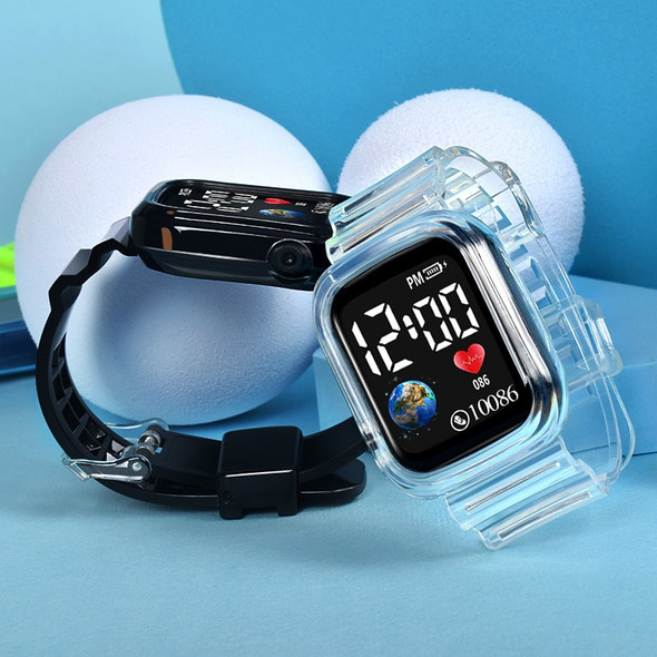 Wholesales Fashion Electronic Watch Digital LED Backlight Multifunction Waterproof Transparent Strap Square Dial Sports Watch Wholesales Fashion Electronic Watch Digital LED Backlight Multifunction Waterproof Transparent Strap Square Dial Sports Watch