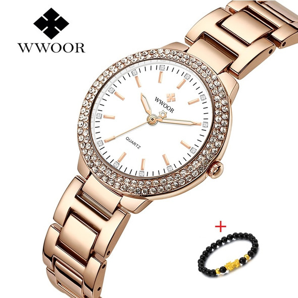 WWOOR Women Watches Fashion Crystal Diamond Ladies Quartz Wristwatch For Woman Relogio Feminino Female Clock Montre Reloj Mujer