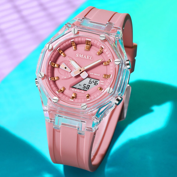 SMAEL Student Girl Sports Watch Women's Fashion Casual Silicone Strap Back Light Female Youth Wristwatches Color Dial Waterproof SMAEL Student Girl Sports Watch Women's Fashion Casual Silicone Strap Back Light Female Youth Wristwatches Color Dial Waterproof