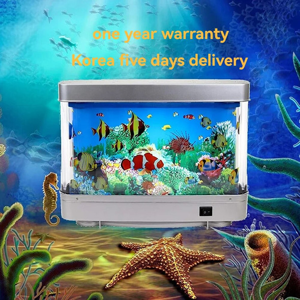 Led Fish Tank Lamp Landscape Lamp Living Room Decoration Imitation Aquarium Landscape Underwater World With Switch Seven Color