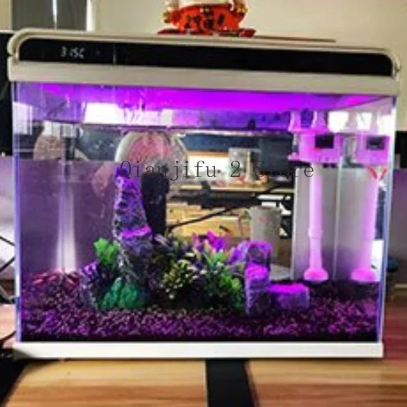 Filterate Vivarium Aquariums Fish Tank Glass Desktop Small Home Aquariums Fish Tank Box Decoration Peceras Fish Products QF50FT