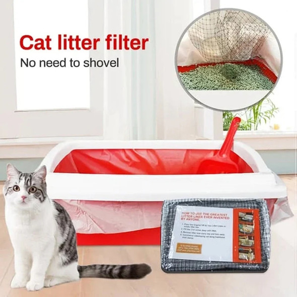 10 Piece Cat Litters Filter Bag Set Non-Tearing Durable Clean Cat Litters For Cat Litters Box