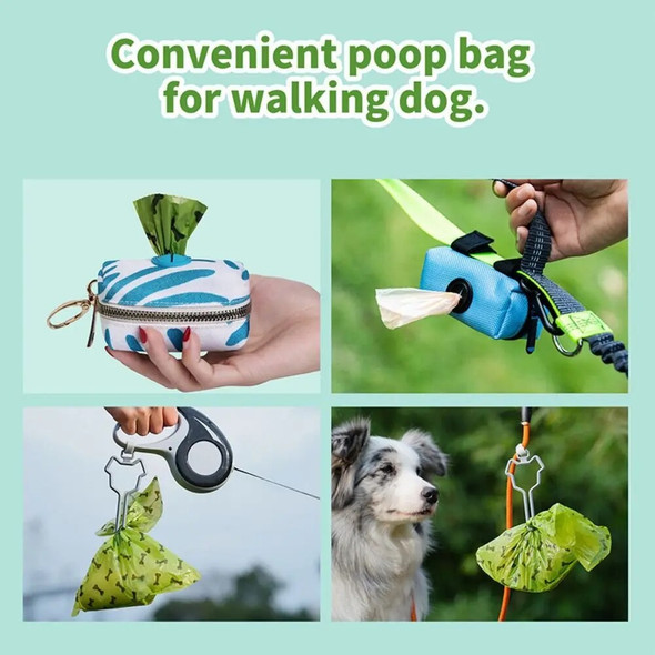 5pcs Bone Pattern Bone Dog Poop Bags Pet Accessories EPI Green Pet Garbage Bag Biodegradable Cat Waste Bags Training
