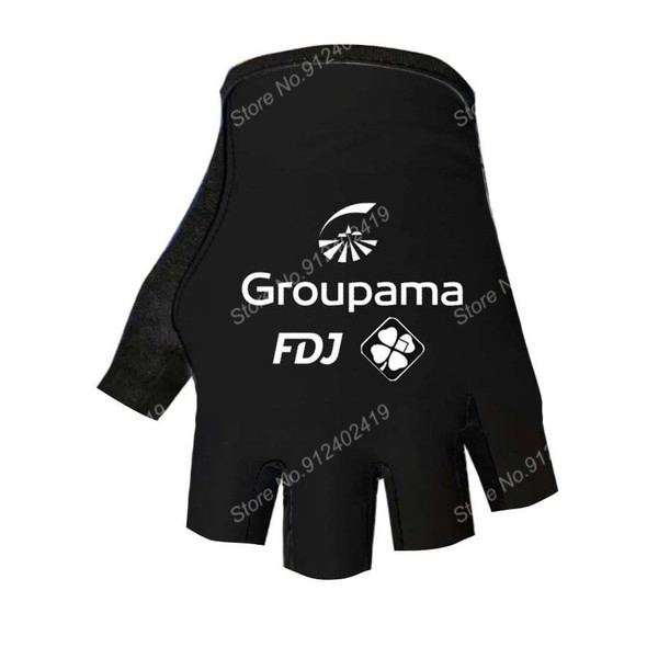 2021 Black FDJ Team Cycling Gloves Men Bicycle Gel Half Finger Gloves One Pair Size M-XL Guante Ciclismo Gant cyclisme