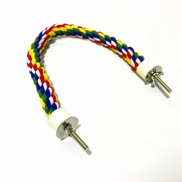 Parrot Bird Standing Toys Cotton Rope Colorful Toy Chew Perches For Bird Cage Cotton Rope Bird Accessories