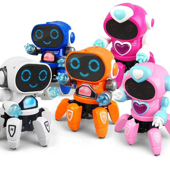 Dancing Six-claw Fish Robot Electronic toy Pet Funny Walking With Music Lightd Interaction Toys for Kids Boys' Birthday Gifts