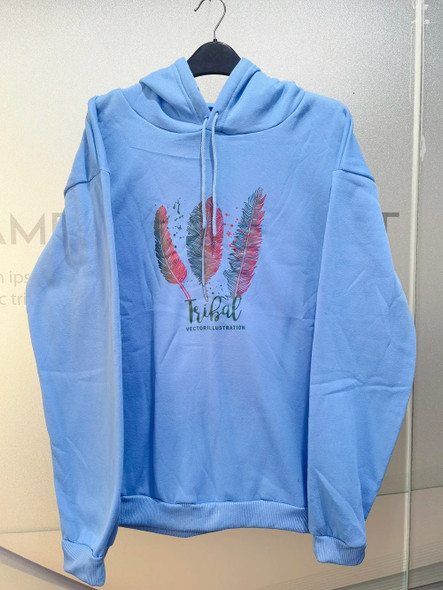 Plus Size Women Fashion Feather Printed Hoodies Autumn Winter Plus Velvet Casual Loose Sweatshirt Plus Size Women Fashion Feather Printed Hoodies Autumn Winter Plus Velvet Casual Loose Sweatshirt
