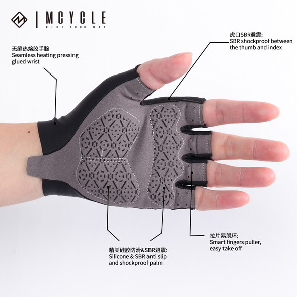 Mcycle New Arrival Anti-Shock Half Finger Glove With Lycra Fabric   For Cycling Wears