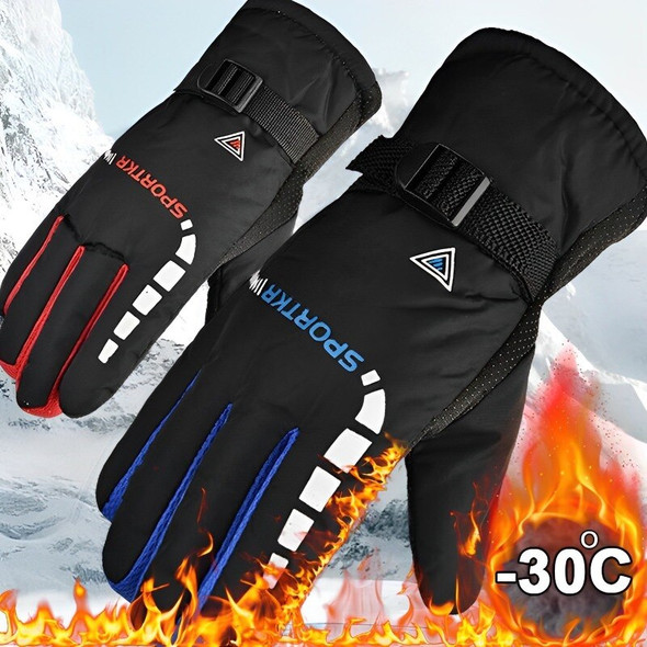 Winter Cycling Gloves Men Outdoor Waterproof Skiing Riding Hiking Motorcycle Warm Mitten Gloves Unisex Thermal Sport Gloves