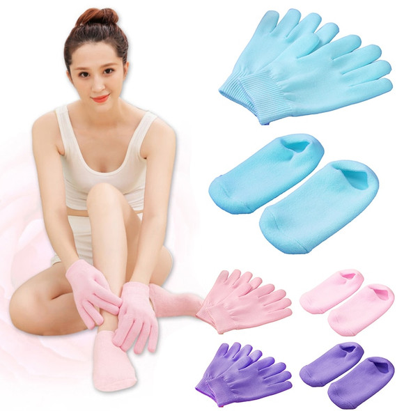 A Set Of Gloves Socks Rose Spa Gel Cracked Feet Skin Care Moisturizing Treatment Outdoor Skin Treatment Tools Spa Gel Feet Skin