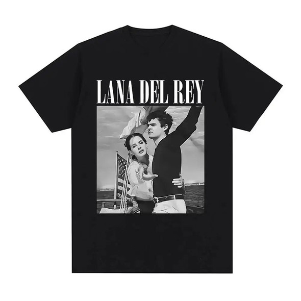 Singer Lana Del Rey Print T Shirt Men Women Fashion Hip Hop Streetwear Harajuku Short Sleeve Plus Size T Shirt Unisex