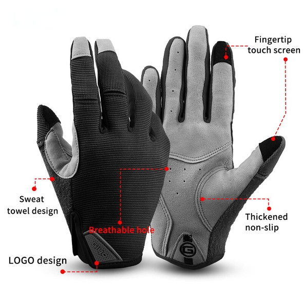Breathable Cycling Full Finger Gloves Wear-resistant Touch Screen Bike Lycra Fabric Mittens Bicicleta Road Bike Long Gloves